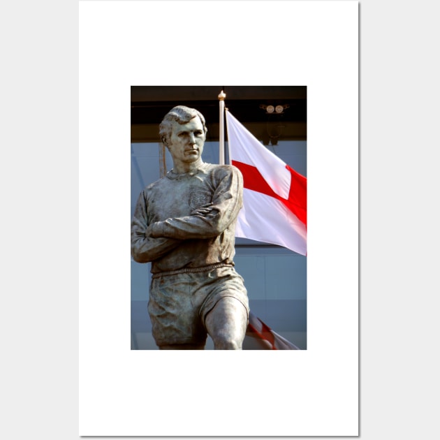 Bobby Moore Statue England Flag Wembley Stadium Wall Art by AndyEvansPhotos